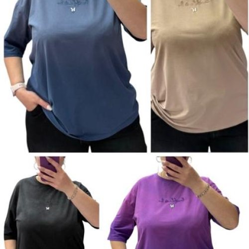 Футболка Elena&Vika (46-58) 25107 purple (лето) Elena&Vika 25107 purple