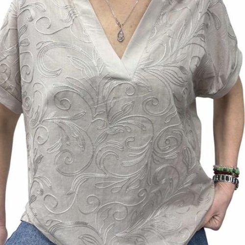 Футболка Elena&Vika (48-54) 26003 l.grey (лето) Elena&Vika 26003 l.grey