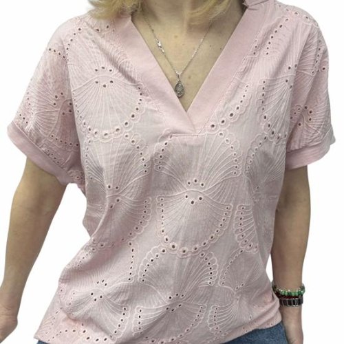 Футболка Elena&Vika (48-54) 26004 pink (лето) Elena&Vika 26004 pink