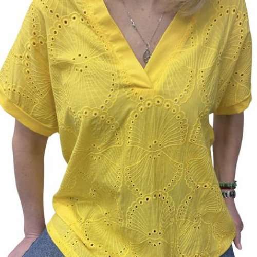 Футболка Elena&Vika (48-54) 26004 yellow (лето) Elena&Vika 26004 yellow