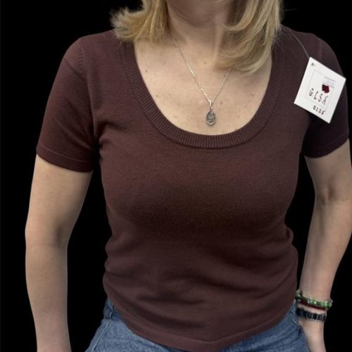 Футболка Elena&Vika (42-46) 26114 brown (лето) Elena&Vika 26114 brown