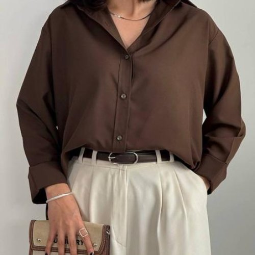 Блузка Femzone (42-58) 1183 brown (деми) Femzone 1183 brown