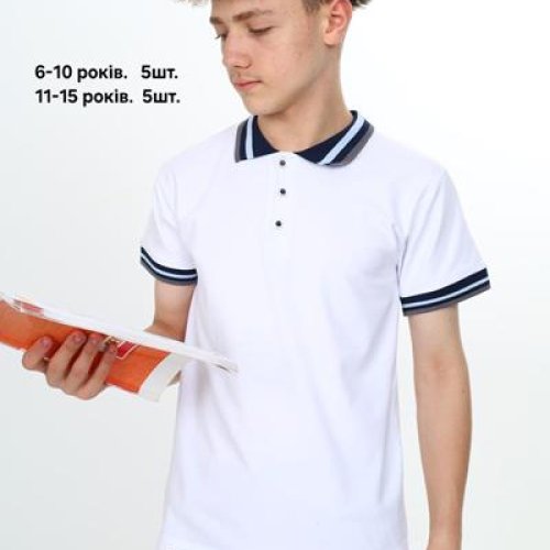 Футболка MMZ (11-15) 2076 white (деми) MMZ 2076 white