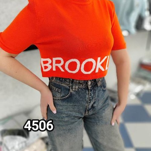 Топ MMC clothes (42-46) 4506 orange (лето) MMC clothes 4506 orange