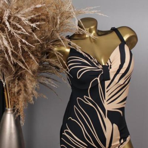 Купальник Sun&Sea (48-56) 26812 black-beige (лето) Sun&Sea 26812 black-beige