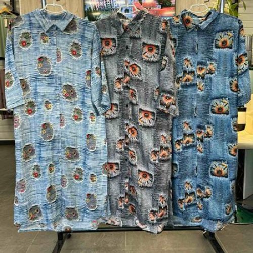 Платье JJF (2XL-5XL) 1127 blue (лето) JJF 1127 blue