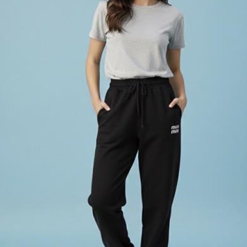 Штаны спорт Annet (S-L) AZ0187 black (деми) Annet AZ0187 black