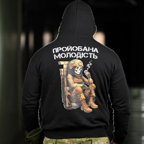 Худи Madoka (M-3XL) 1313 black (деми) Madoka 1313 black