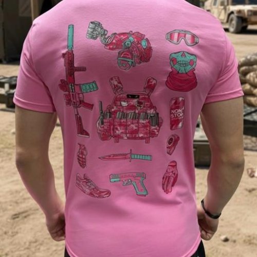 Футболка Madoka (M-3XL) 1321 pink (лето) Madoka 1321 pink