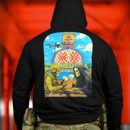 Худи Madoka (M-3XL) 1335 black (деми) Madoka 1335 black