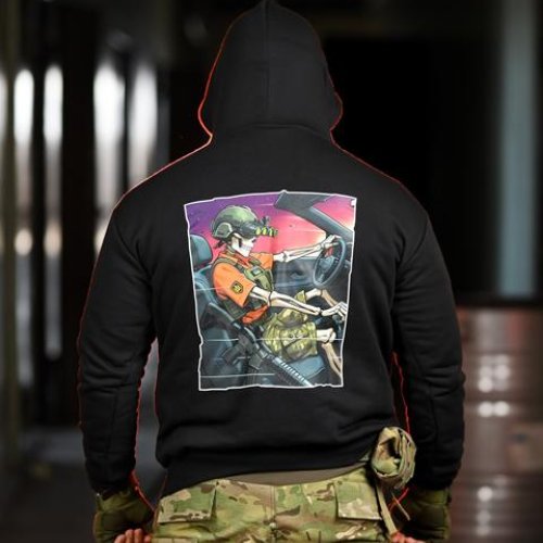 Худи Madoka (M-3XL) 1340 black (деми) Madoka 1340 black