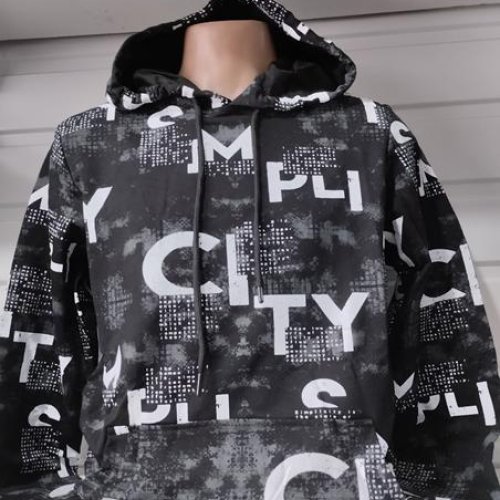 Худи Panda (S-2XL) 1483 black (деми) Panda 1483 black