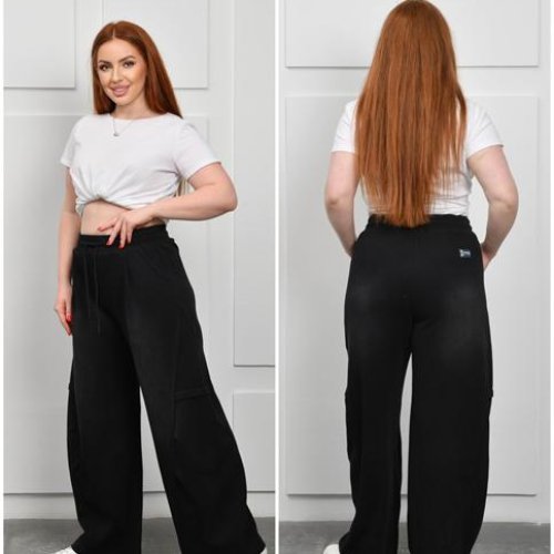 Штаны спорт Immei (L-2XL) K2307 black (деми) Immei K2307 black