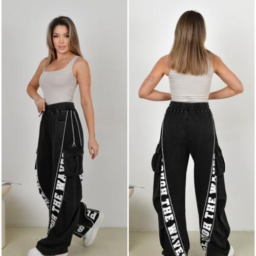 Штаны спорт Immei (M-XL) K2314 black (деми) Immei K2314 black