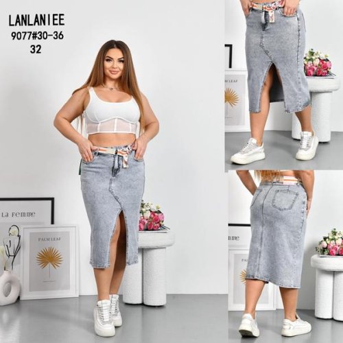 Юбка Lolo Blues (30-36) 9077 l.grey (лето) Lolo Blues 9077 l.grey