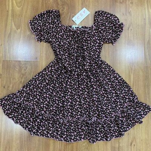 Платье RSV (134-158) 302 black-pink (лето) RSV 302 black-pink