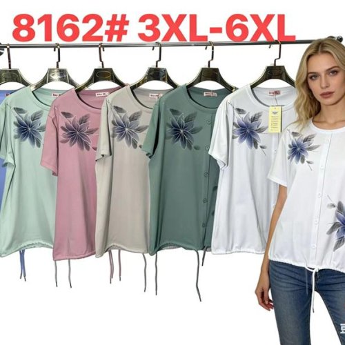 Футболка Monarlir (3XL-6XL) 8162 pink (лето) Monarlir 8162 pink