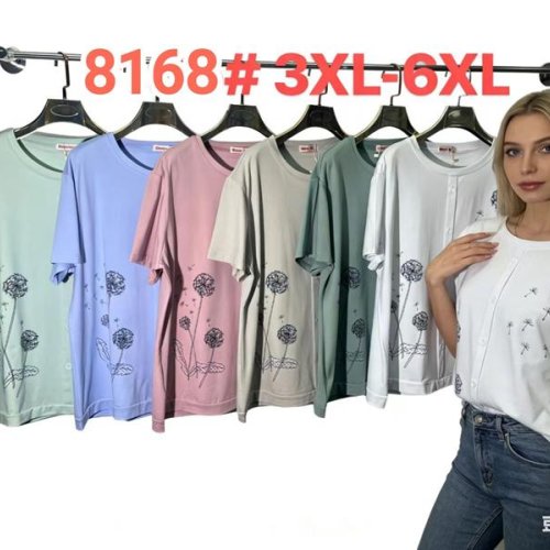 Футболка Monarlir (3XL-6XL) 8168 white (лето) Monarlir 8168 white