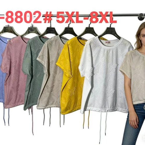 Футболка Monarlir (5XL-8XL) B8802 pink (лето) Monarlir B8802 pink