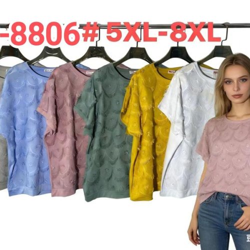 Футболка Monarlir (5XL-8XL) B8806 yellow (лето) Monarlir B8806 yellow