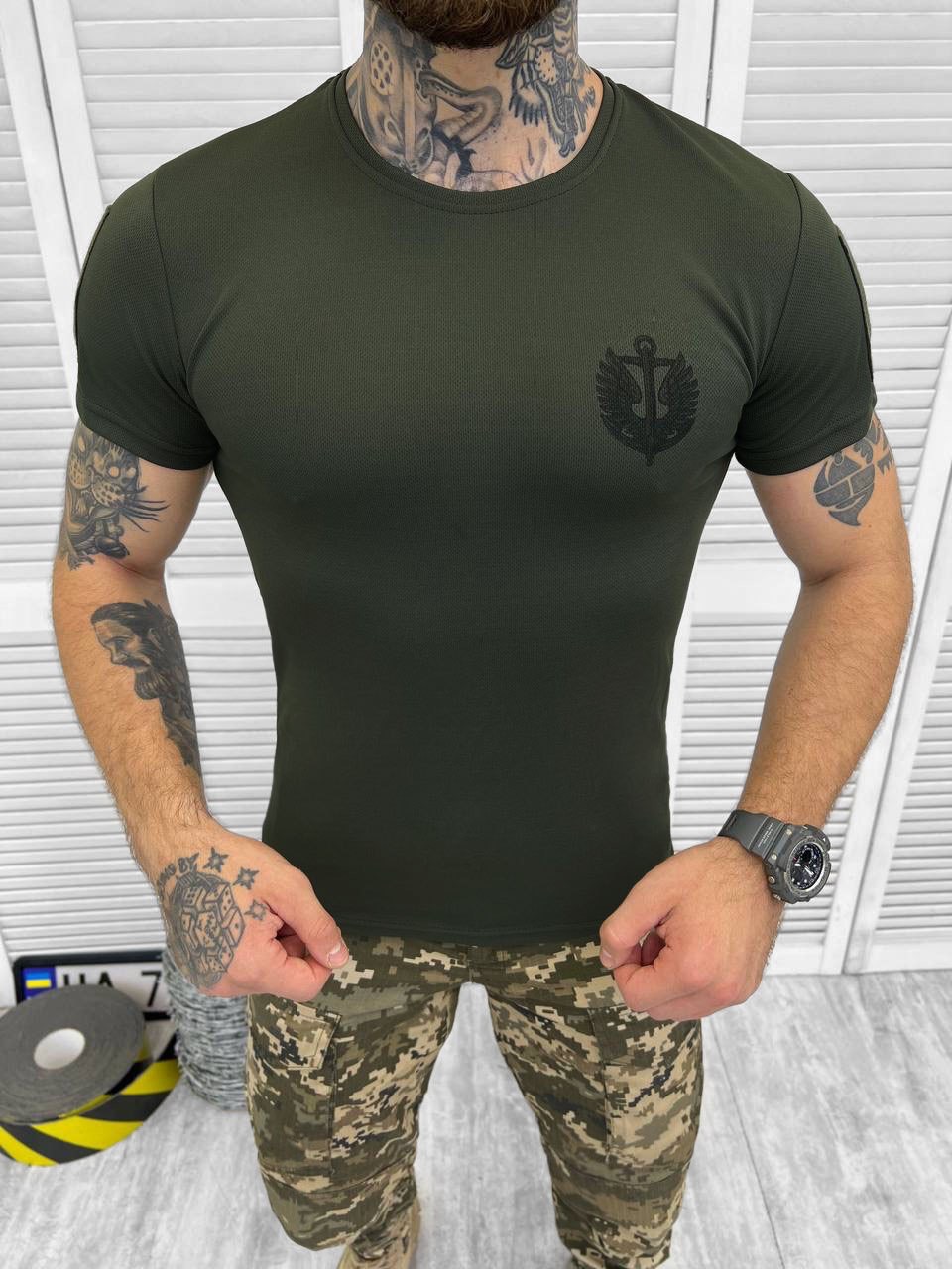 Футболка Madoka (M-3XL) 74 khaki (лето)