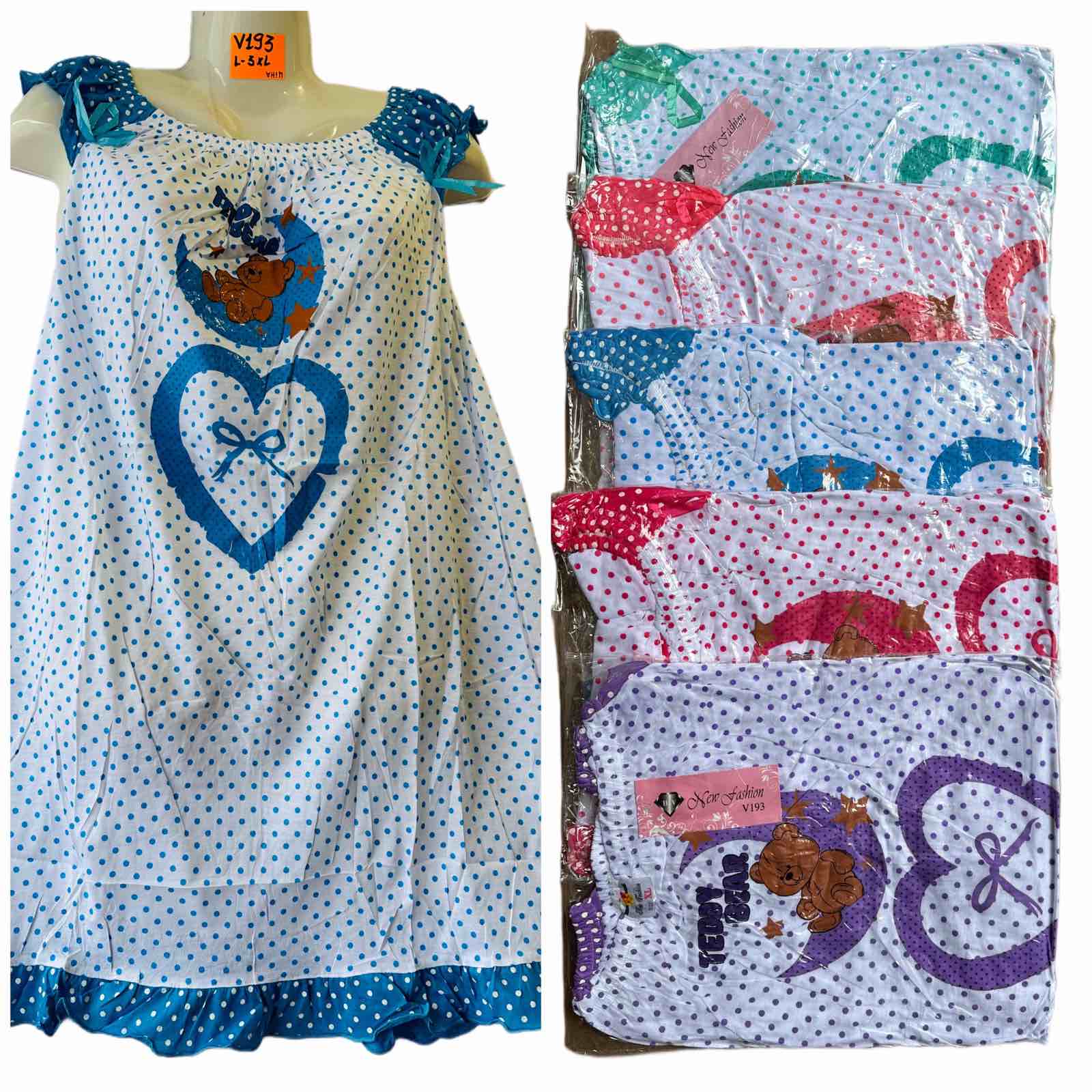 Ночнушка HomeWear (2XL-3XL) V139 mix (лето)