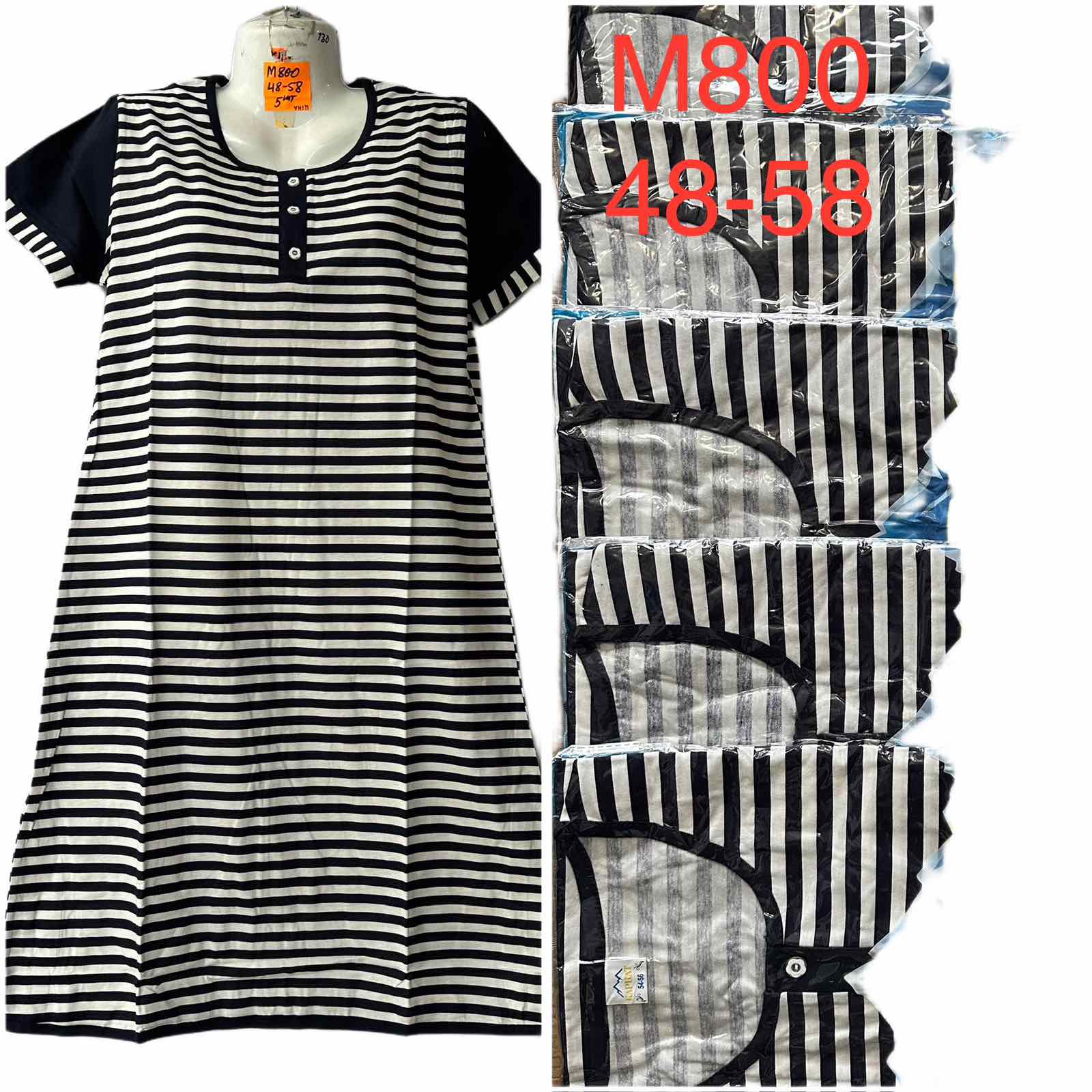 Платье HomeWear (48-58) M800 black (лето)