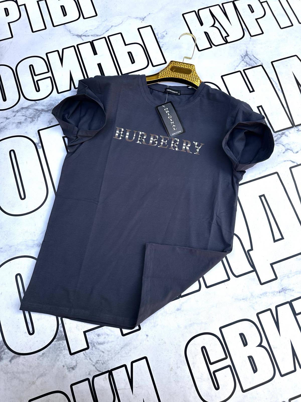 Футболка Sport style (S-2XL) SS46 navy (лето)
