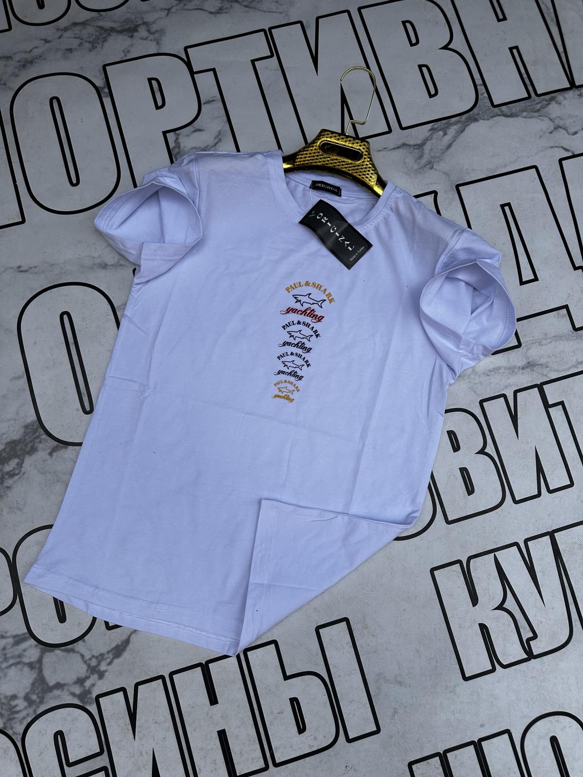 Футболка Sport style (S-2XL) SS50 white (лето)