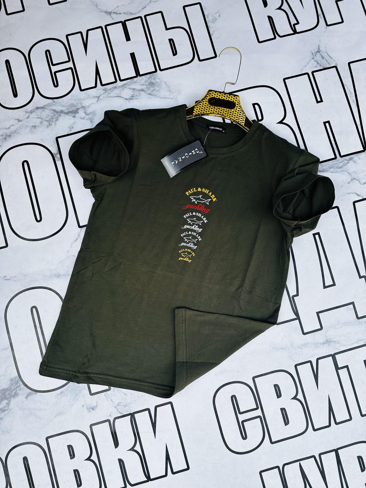 Футболка Sport style (S-2XL) SS51 khaki (лето)