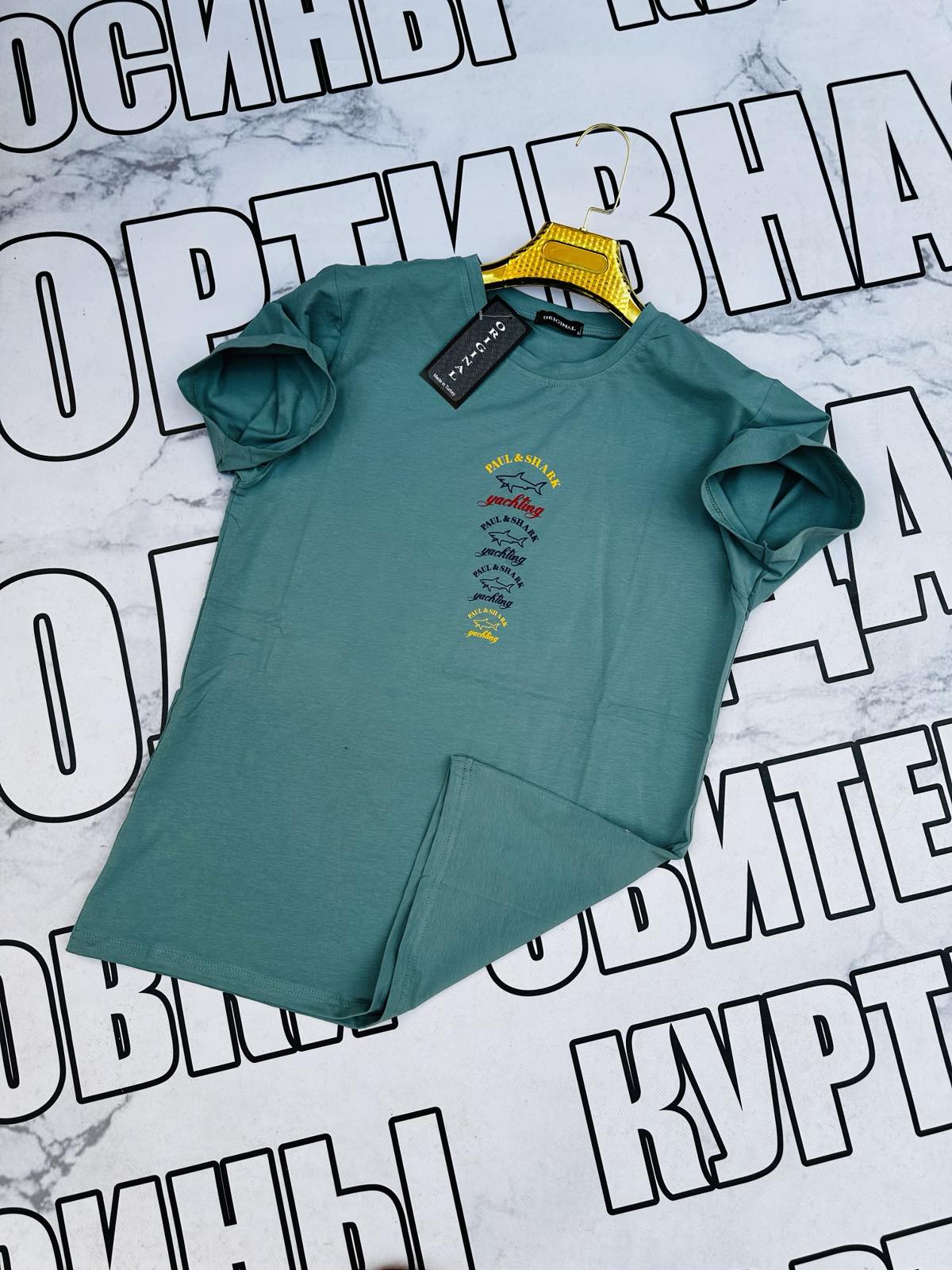 Футболка Sport style (S-2XL) SS52 green (лето)