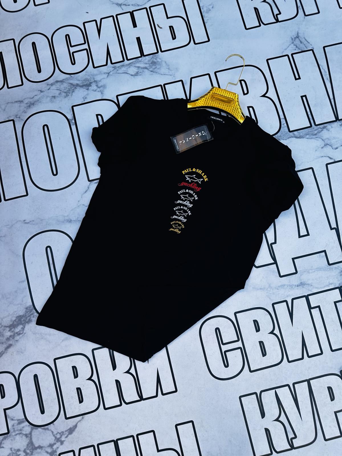 Футболка Sport style (S-2XL) SS57 black (лето)