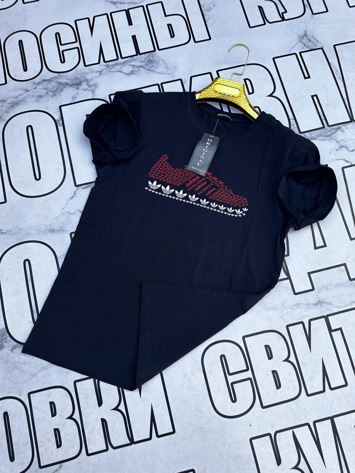 Футболка Sport style (S-2XL) SS61 navy (лето)