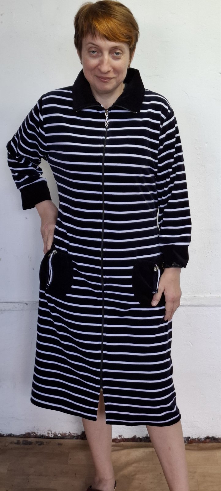 Халат Alberk (XL-3XL) AL7 black (деми)