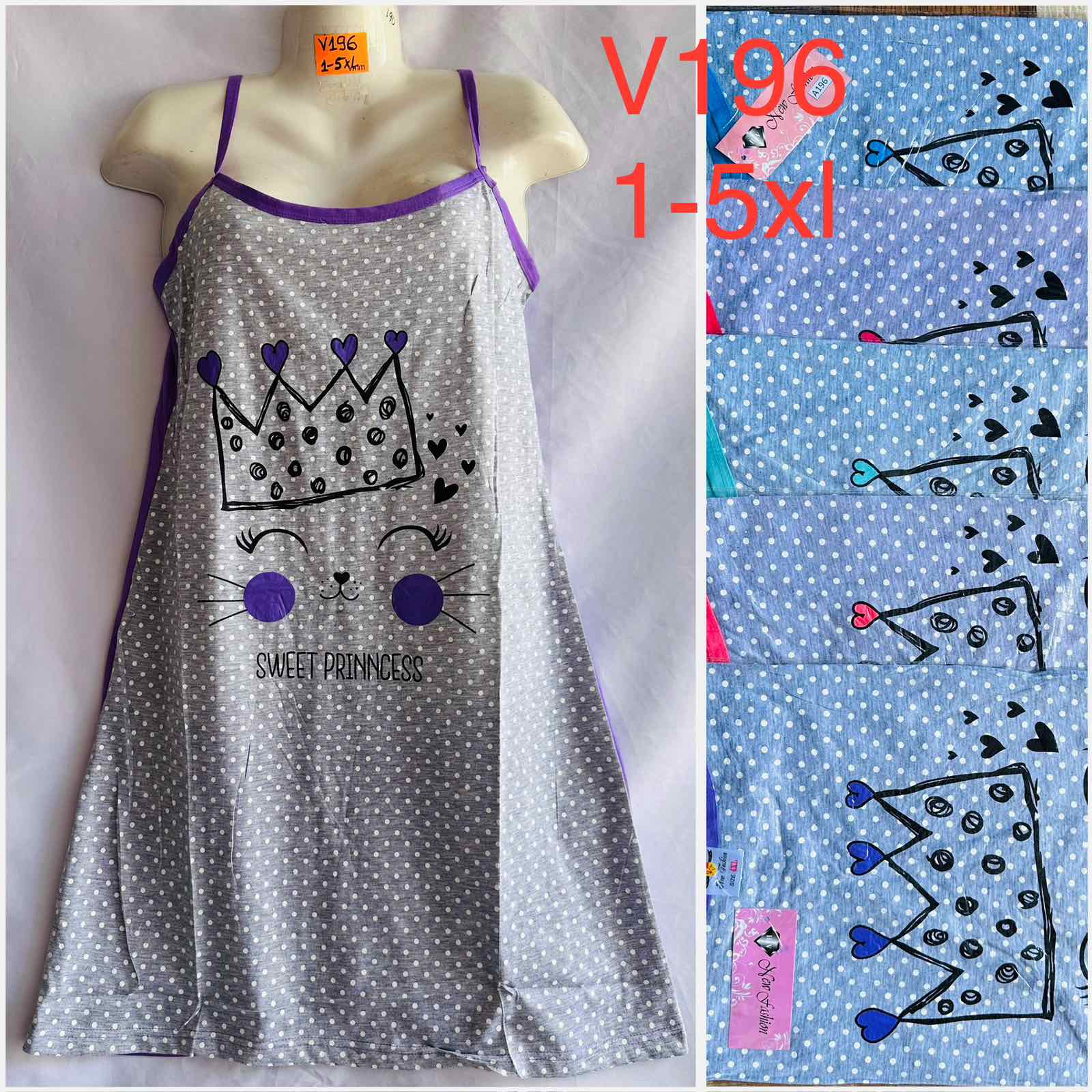 Ночнушка HomeWear (46-56) V196 mix (лето)