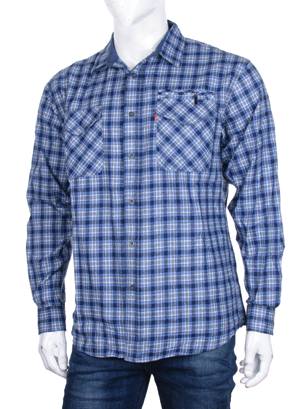 Рубашка Logaster (XL-5XL) A43-1-1 blue (деми)