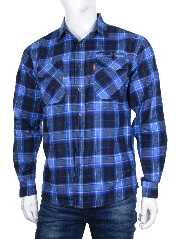 Рубашка Logaster (XL-5XL) A43-3-1 blue (деми)