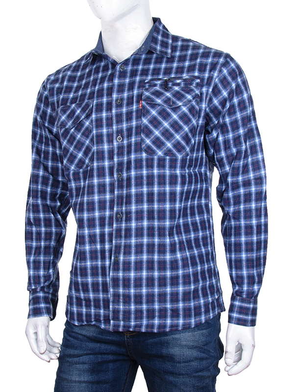 Рубашка Logaster (XL-5XL) A43-4-1 blue (деми)