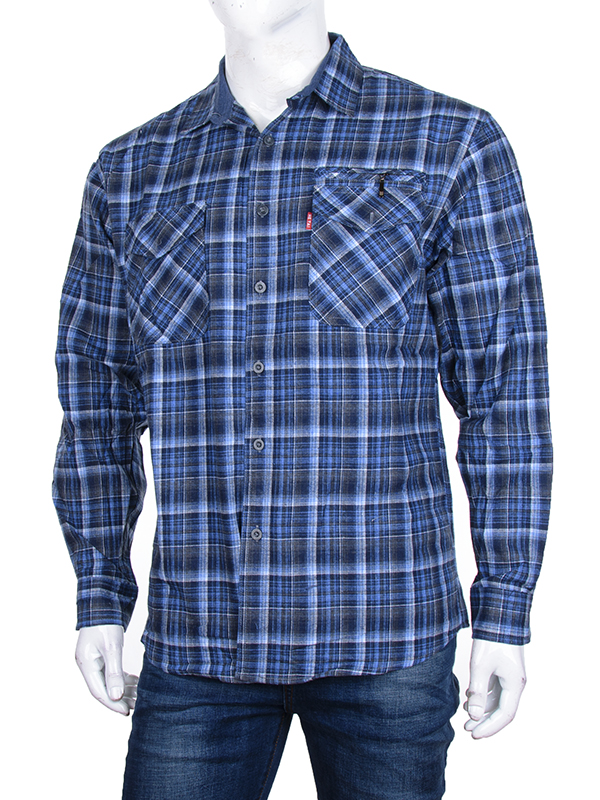 Рубашка Logaster (XL-5XL) A43-5-1 blue (деми)