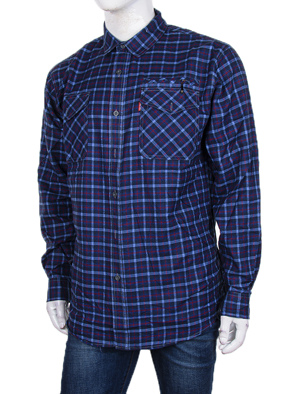 Рубашка Logaster (6XL-10XL) A167 navy (деми)