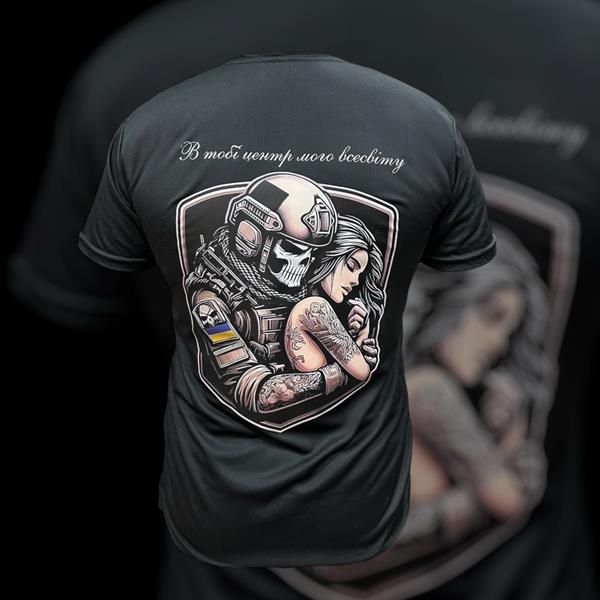 Футболка Madoka (M-3XL) 757 black (лето)