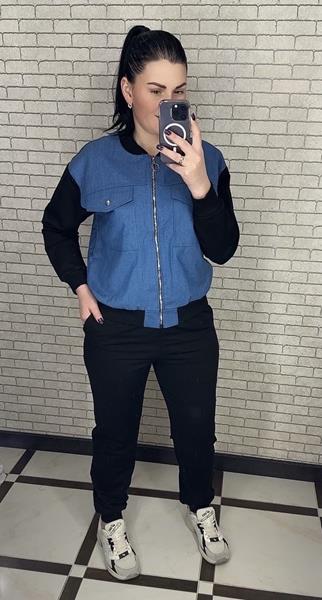 Костюм спорт Valentina (42-52) 098 black (деми)