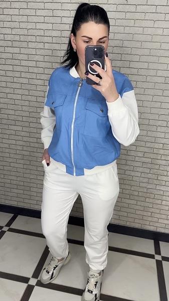 Костюм спорт Valentina (42-52) 098 l.blue (деми)