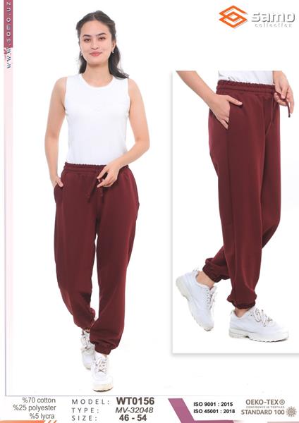 Штаны спорт Annet (46-54) YT0156 wine (деми)