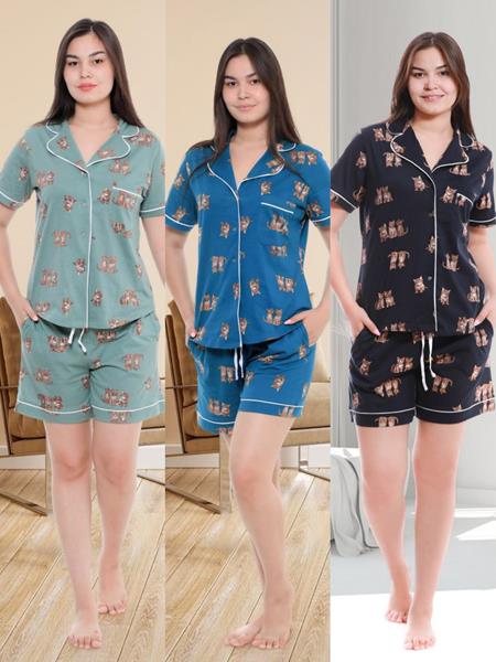 Пижама Annet (S-2XL) YT123 black (лето)