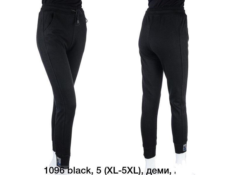 Штаны спорт АнЯ (XL-5XL) 1096 black (деми)