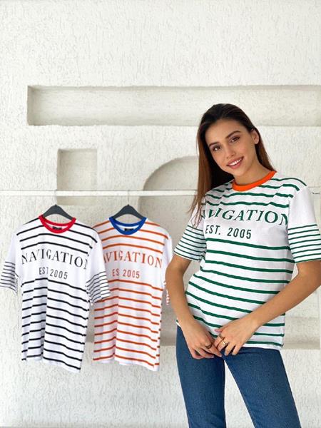 Футболка Shipi (S-L) 8402 white-black (лето)