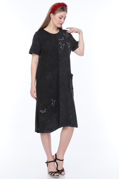 Платье Alberk (50-56) 6004  black (лето)