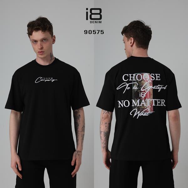 Футболка i8denim (S-XL) 90575 black (лето)