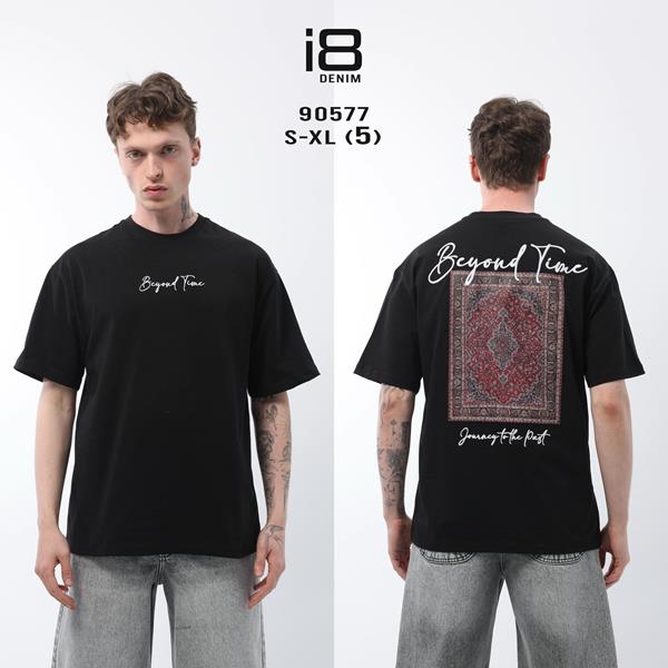 Футболка i8denim (S-XL) 90577 black (лето)